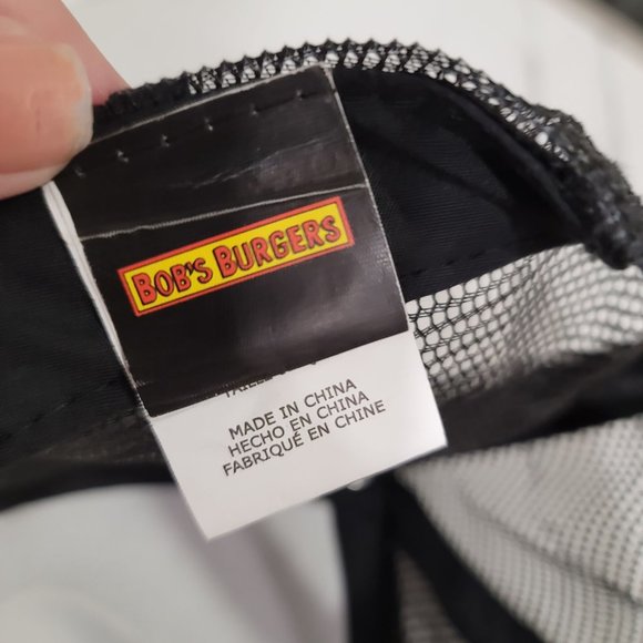 Bob's Burgers Black Adjustable Hamburger Baseball Dad Cap Embroidered Logo O/S - Picture 5 of 7
